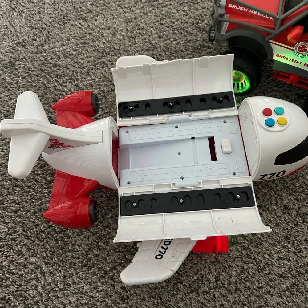 AIRPLANE AND KIDS TRUCK FIREFIGHTER RESCUE TOYS LIGHTS SOUNDS